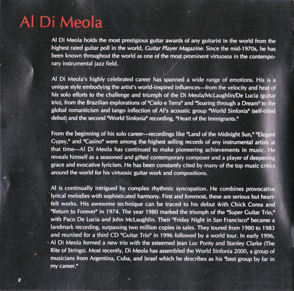 Al Di Meola, World Sinfonia - The Grande Passion (CD) Image