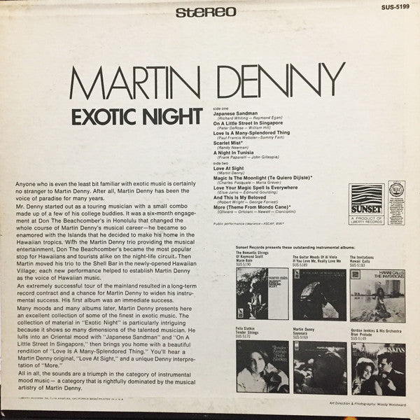 Martin Denny - Exotic Night (Vinyl) Image