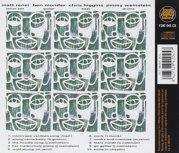 Matt Renzi, Jimmy Weinstein With Ben Monder And Chris Higgins (2) - Quartet (CD) Image