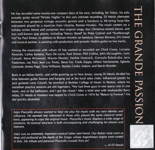 Al Di Meola, World Sinfonia - The Grande Passion (CD) Image