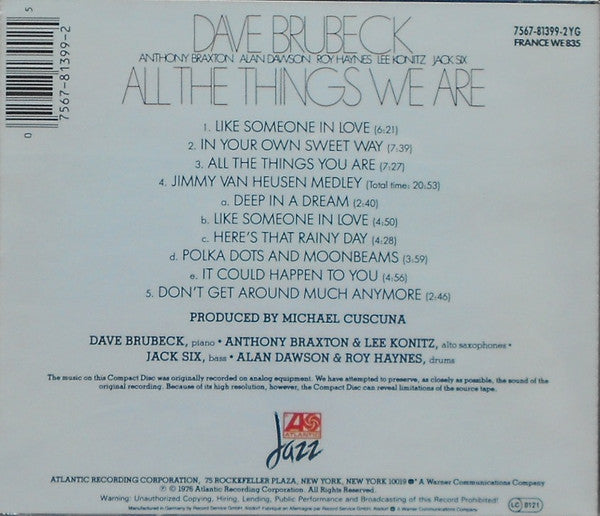 Dave Brubeck - All The Things We Are (CD) Image