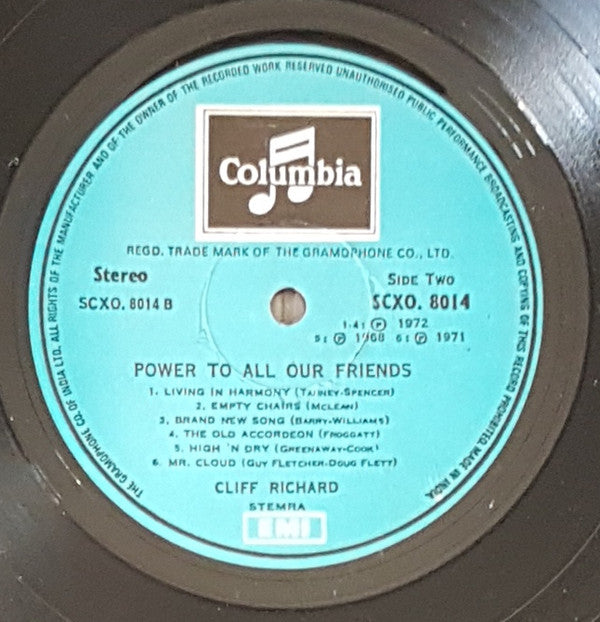 Cliff Richard - Power To All Our Friends (Vinyl) Image