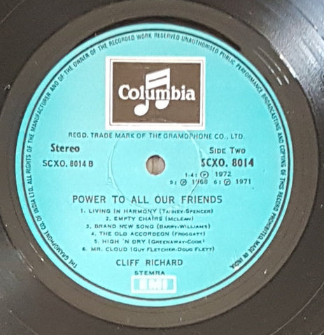 Cliff Richard - Power To All Our Friends (Vinyl) Image