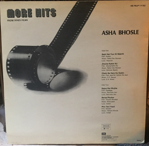 Asha Bhosle - More Hits From Hindi Films (Vinyl)