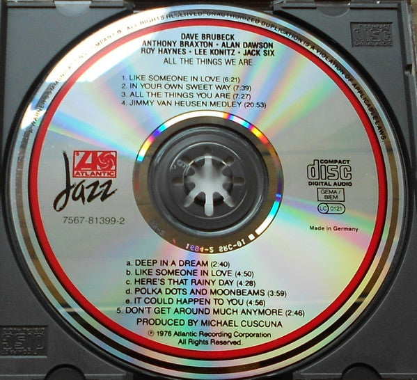 Dave Brubeck - All The Things We Are (CD) Image