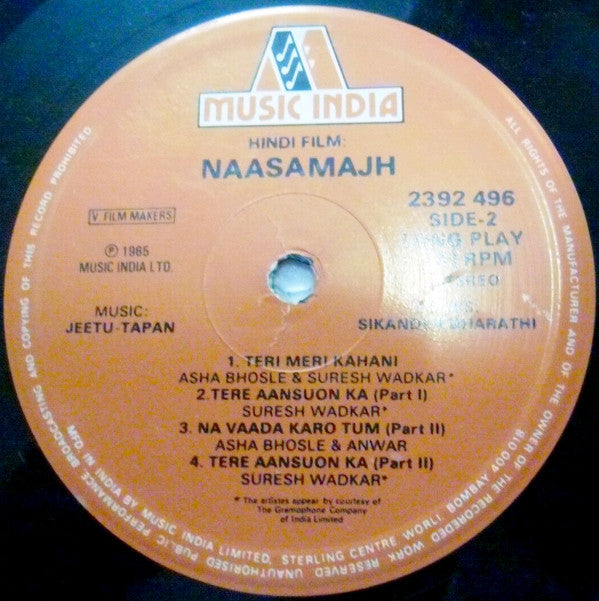 Jeetu Tapan - Naasamajh (Vinyl) Image