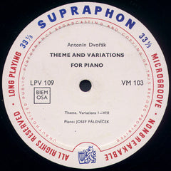 AntonÃ­n DvoÅ™Ã¡k, Czech Philharmonic Orchestra, The, Josef PÃ¡lenÃ­Äek - Symphonic Variations, Op. 78 / Theme And Variations For Piano (Vinyl) Image