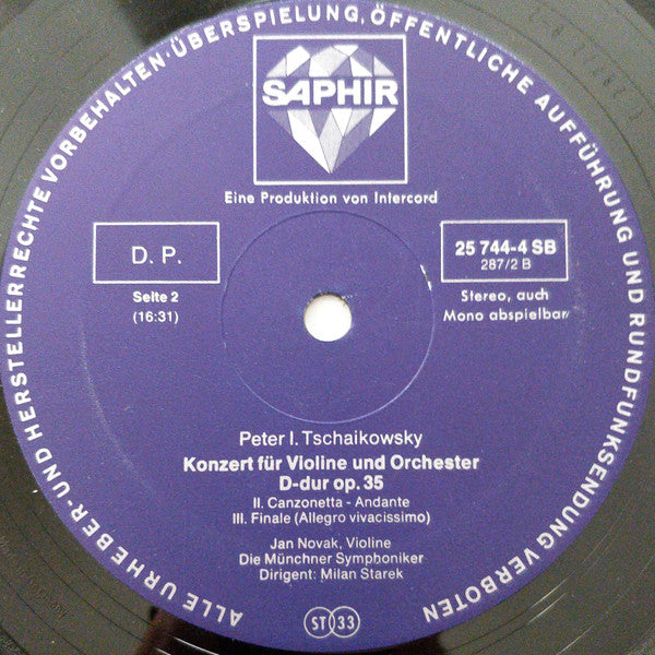 Pyotr Ilyich Tchaikovsky - Konzert FÃ¼r Violine Und Orchester D-Dur Op. 35 (Vinyl) Image