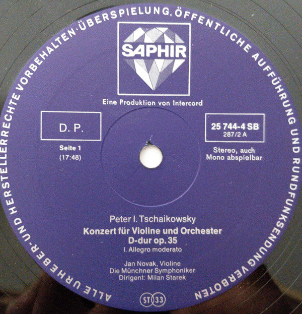 Pyotr Ilyich Tchaikovsky - Konzert FÃ¼r Violine Und Orchester D-Dur Op. 35 (Vinyl) Image