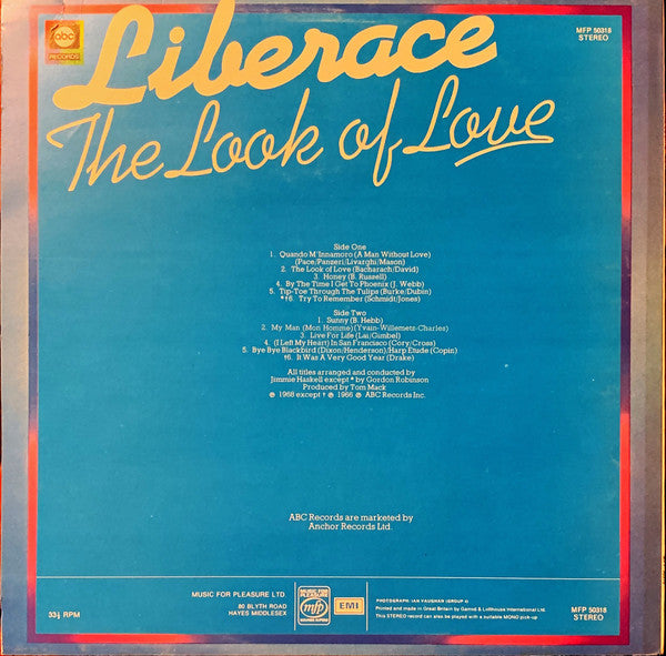 Liberace - The Look Of Love (Vinyl) Image