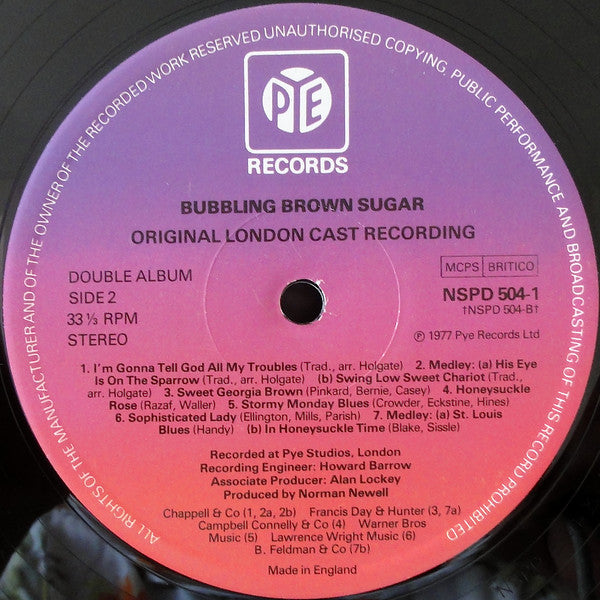 Various - Bubbling Brown Sugar - Original London Cast Recording (Vinyl) (2)