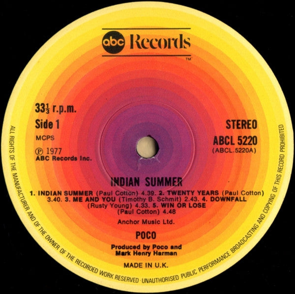 Poco (3) - Indian Summer (Vinyl)