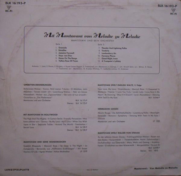 Mantovani And His Orchestra - Mit Mantovani Von Melodie Zu Melodie (Vinyl)