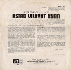 Vilayat Khan - The Supreme Genius Of Ustad Vilayat Khan (Vinyl) Image