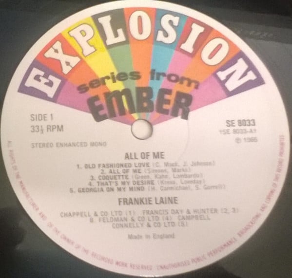 Frankie Laine - All Of Me (Vinyl)