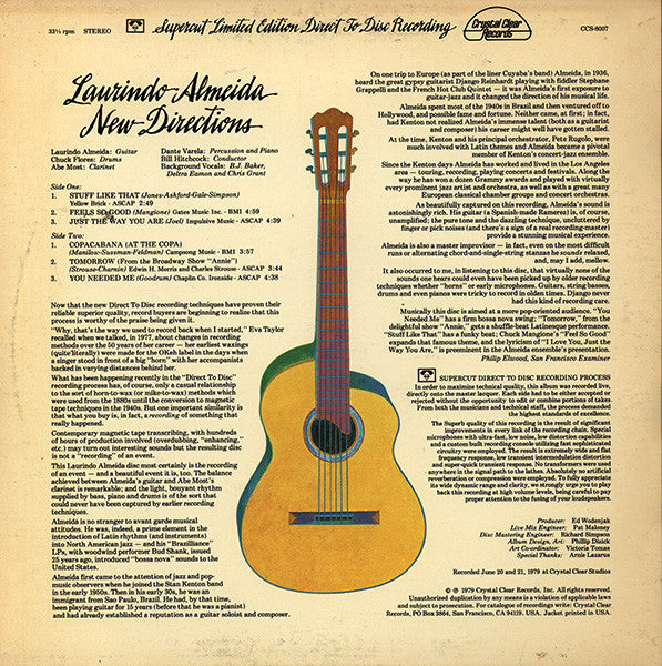 Laurindo Almeida - New Directions (Vinyl) Image