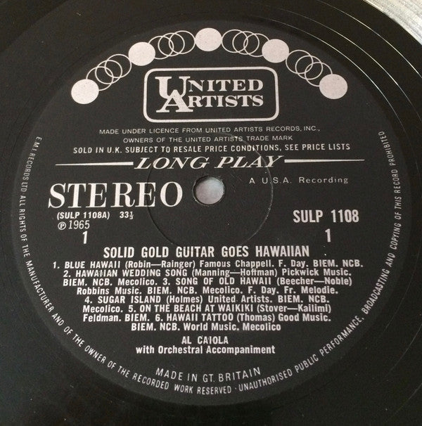 Al Caiola - Solid Gold Guitar Goes Hawaiian (Vinyl) Image