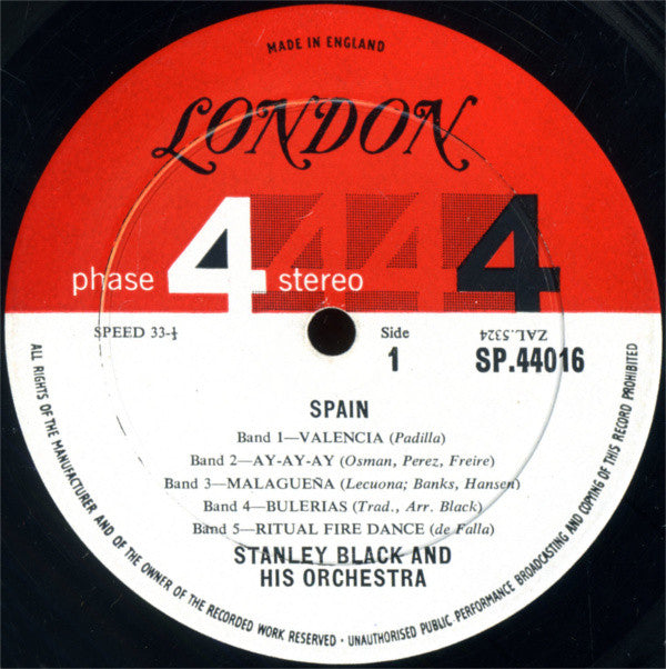 Stanley Black & His Orchestra - Spain (Vinyl) Image