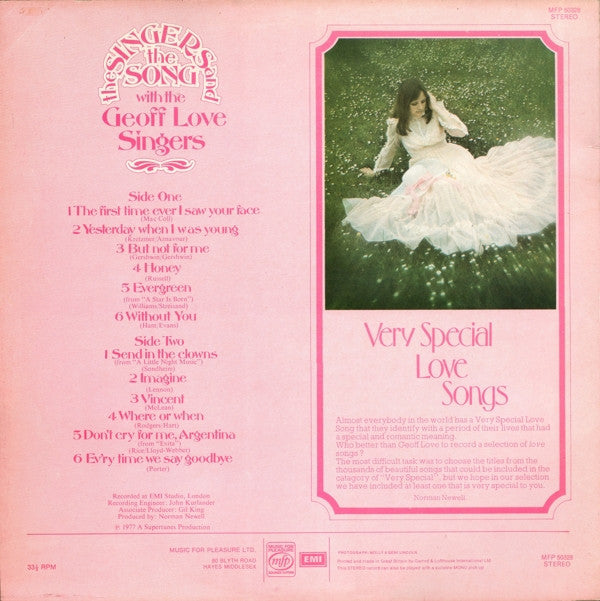 Geoff Love Singers, The - Very Special Love Songs (Vinyl) Image