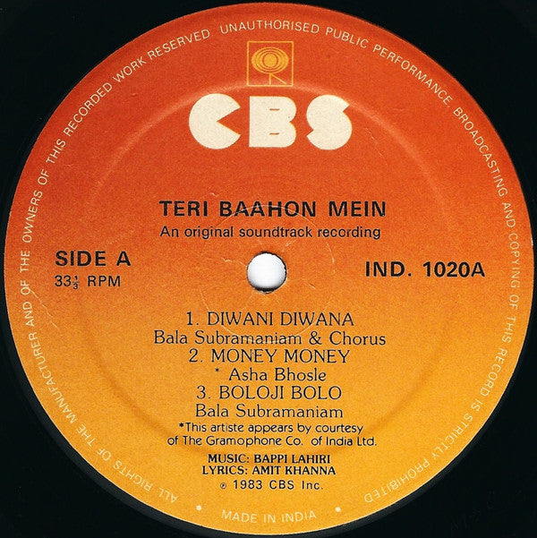 Bappi Lahiri, Amit Khanna - Teri Baahon Mein (Vinyl)