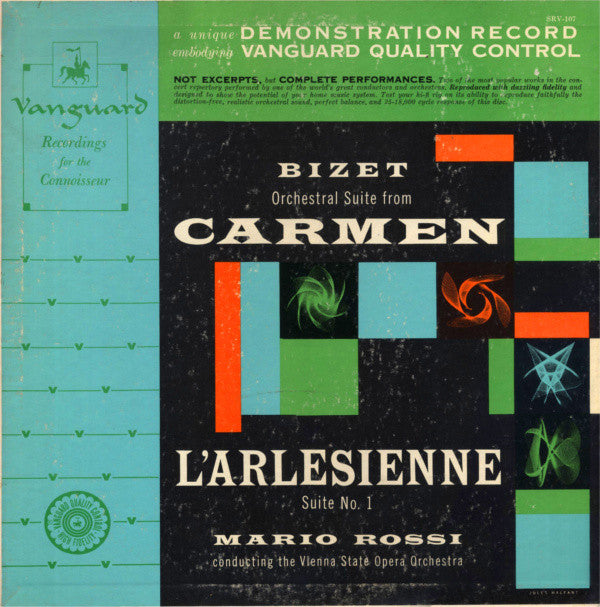 Georges Bizet, Mario Rossi (2) Conducting Orchester Der Wiener Staatsoper - Orchestral Suite From Carmen / L'Arlesienne: Suite No. 1 (Vinyl) Image