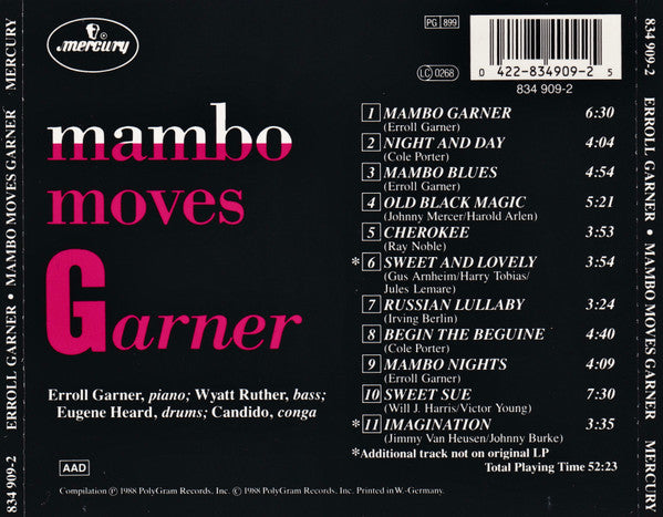 Erroll Garner - Mambo Moves Garner (CD) Image