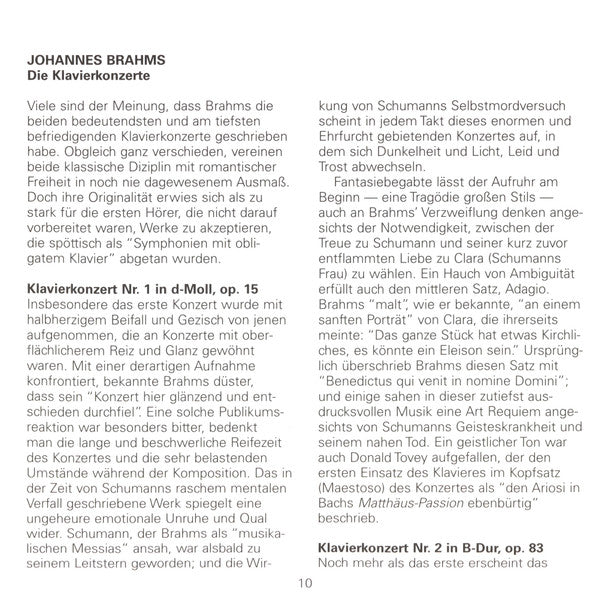 Johannes Brahms - Nelson Freire, Gewandhausorchester Leipzig, Riccardo Chailly - The Piano Concertos (CD) (2)