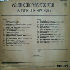 Mr. Anthony - Mr. Anthony Plays For You...Romantic Piano Favourites (Vinyl)