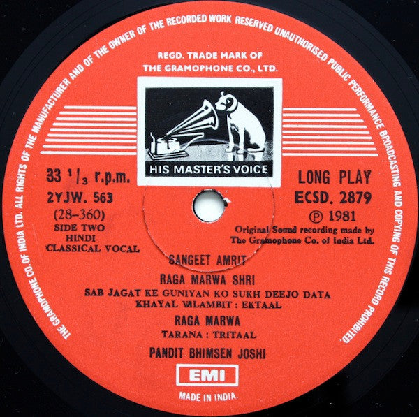 Bhimsen Joshi - Sangeet Amrit (Vinyl)