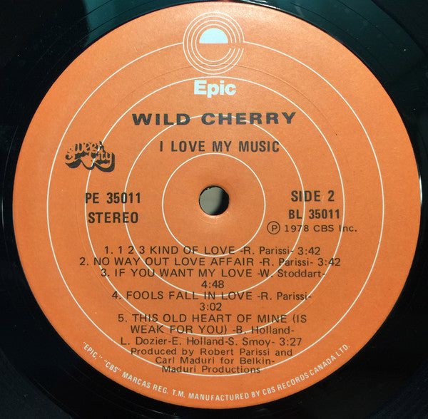 Wild Cherry - I Love My Music (Vinyl) Image