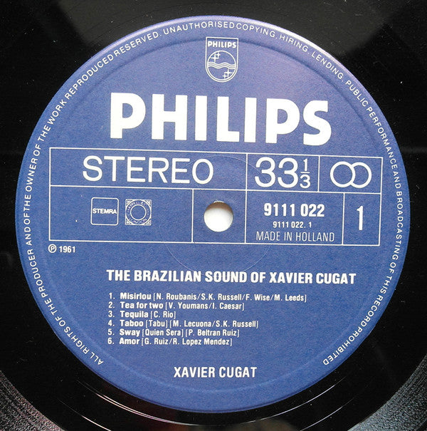 Xavier Cugat - The Brazilian Sound Of Xavier Cugat (Vinyl) Image