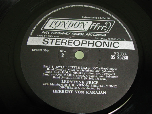 Leontyne Price, Herbert von Karajan, Wiener Philharmoniker - A Christmas Offering (Vinyl) Image