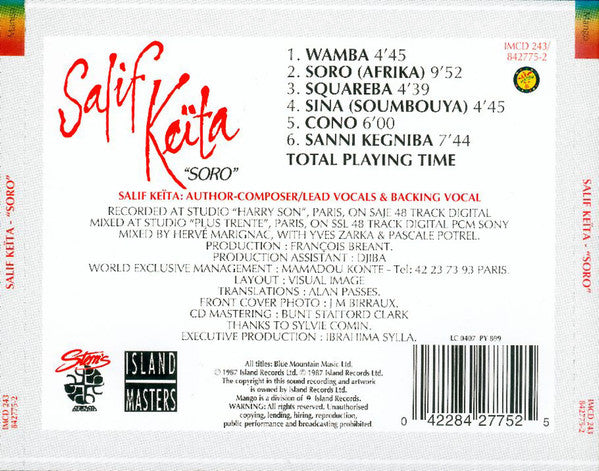 Salif Keita - Soro (CD)