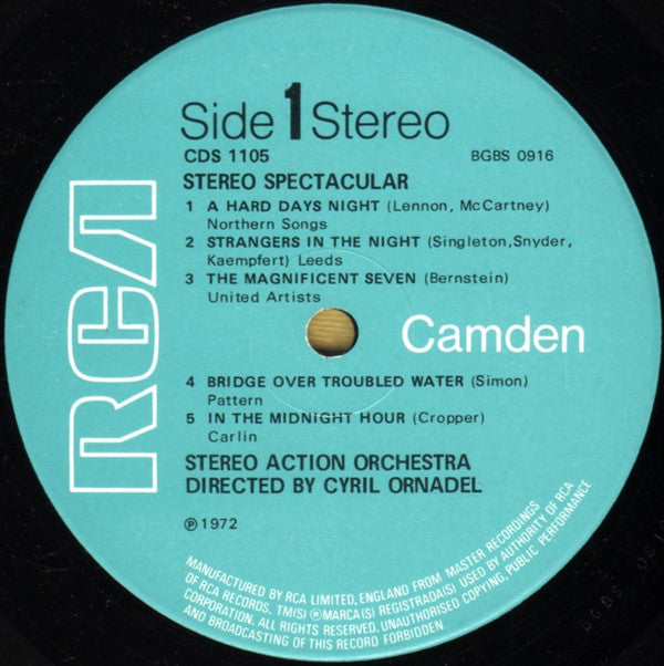 Stereo Action Orchestra, The Created & Directed By Cyril Ornadel - Thrill To The Exciting Sounds Of Stereo Spectacular (Vinyl) Image