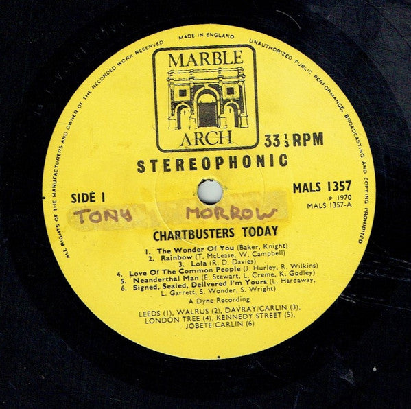 Various - Chartbusters Today! (Vinyl) Image