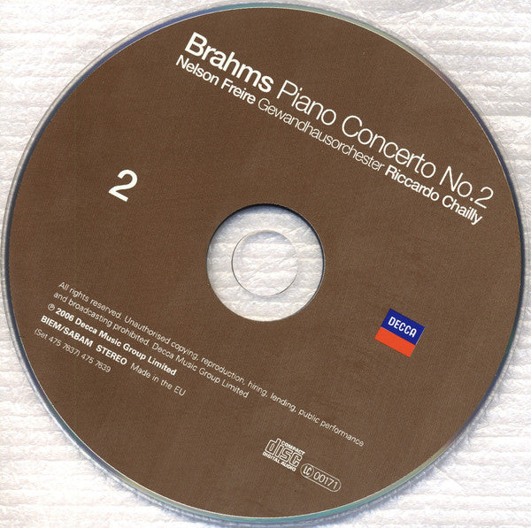 Johannes Brahms - Nelson Freire, Gewandhausorchester Leipzig, Riccardo Chailly - The Piano Concertos (CD) (2)