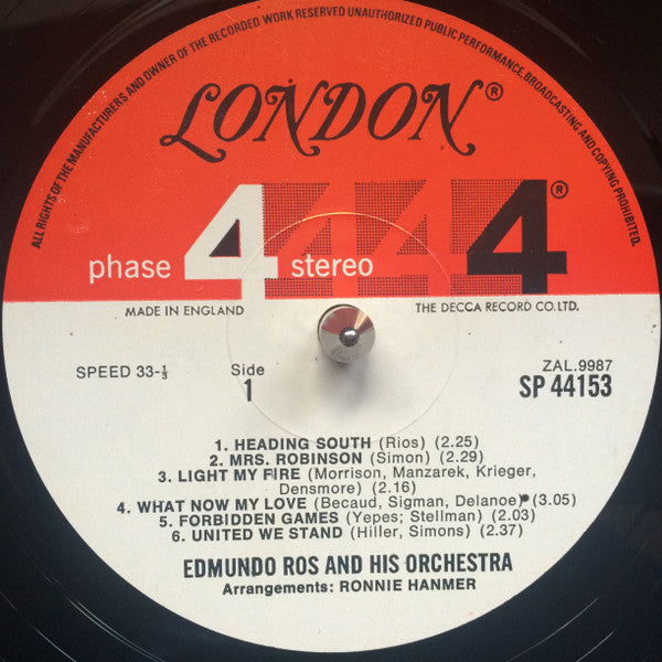 Edmundo Ros & His Orchestra - Heading South... Of The Border (Vinyl) Image