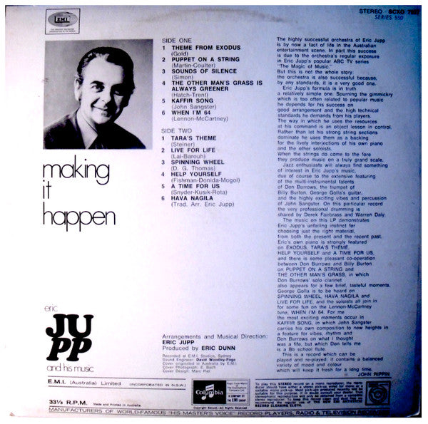 Eric Jupp - Making It Happen (Vinyl) Image