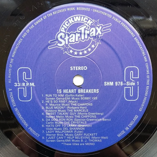 Various - 15 Heart Breakers (Vinyl) Image