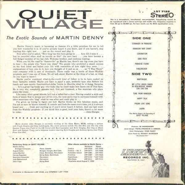 Martin Denny - Quiet Village - The Exotic Sounds Of Martin Denny (Vinyl) Image