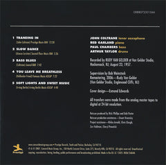 John Coltrane With Red Garland Trio, The - Traneing In (CD)