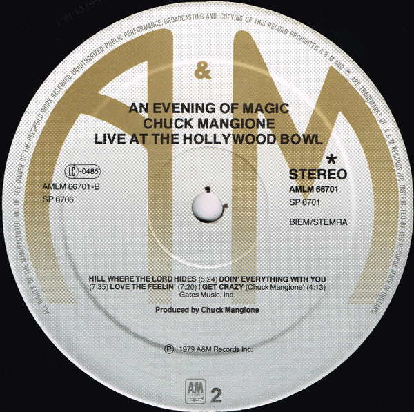 Chuck Mangione - Live At The Hollywood Bowl (An Evening Of Magic) (Vinyl) (2)