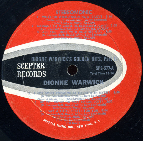 Dionne Warwick - Golden Hits Part 2 (Vinyl) Image