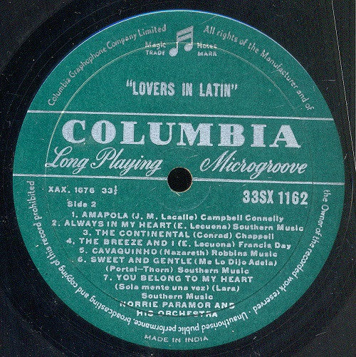 Norrie Paramor And His Orchestra - Lovers In Latin (Vinyl)