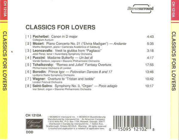 Various - Classics For Lovers (CD)