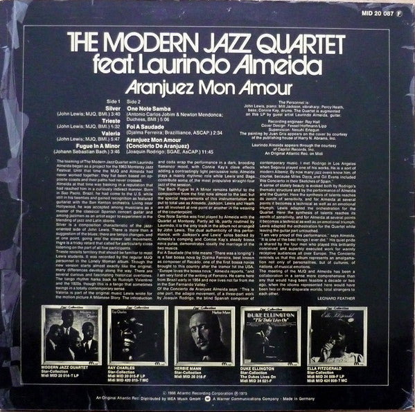Modern Jazz Quartet, The Feat. Laurindo Almeida - Aranjuez Mon Amour (Vinyl) Image