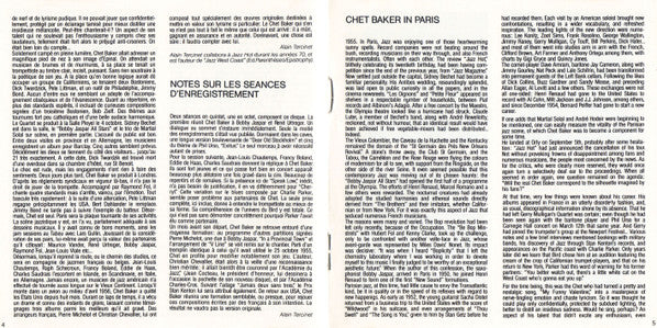 Chet Baker - Chet In Paris Volume 3 (Cheryl) (CD)