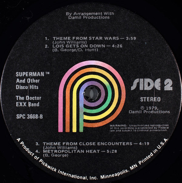 Doctor Exx Band, The - Superman And Other Disco Hits (Vinyl) Image