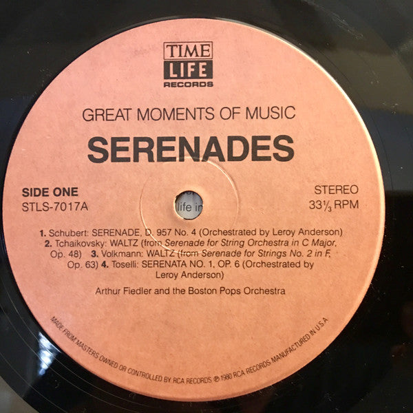 Arthur Fiedler And Boston Pops Orchestra, The - Great Moments Of Music, Volume 17: Serenades (Vinyl) Image