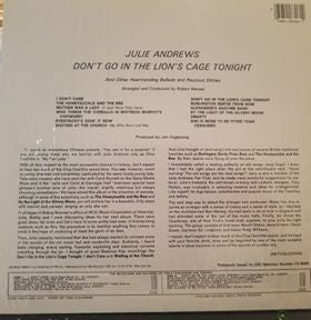 Julie Andrews - Don't Go In The Lion's Cage Tonight And Other Heartrending Ballads And Raucous Ditties (Vinyl)